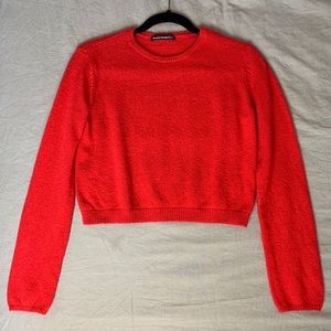 Brandy Melville Red Cropped Sweater